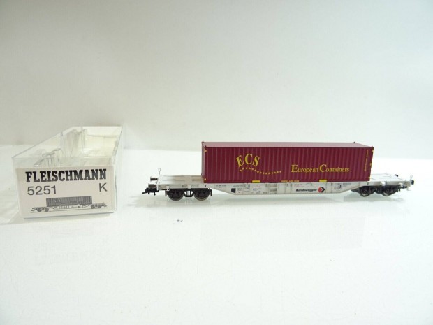 Fleischmann 5251 Kontnerkocsi ECS logisztikai kontnerekkel