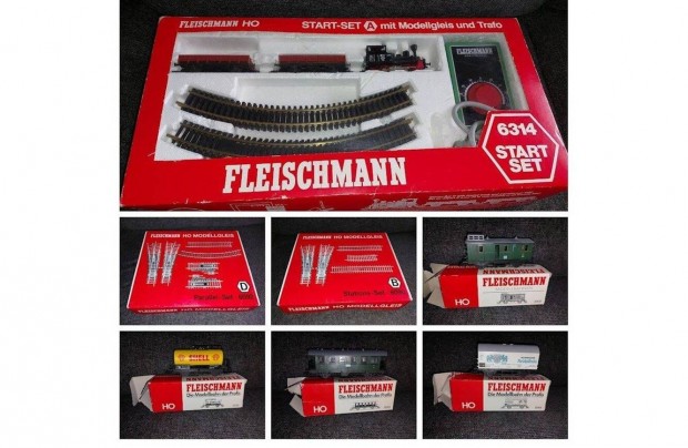 Fleischmann 6314 kezdszett, 6090+6092 snkszletek + 4 db vagon + ll
