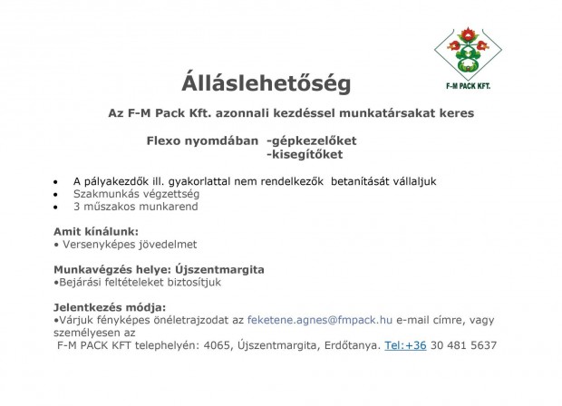 Flexo gépmester