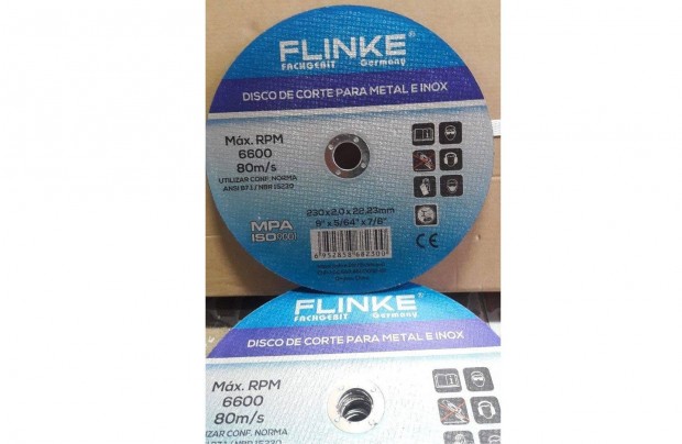 Flinke inox fmvg korong 230mm/2mm