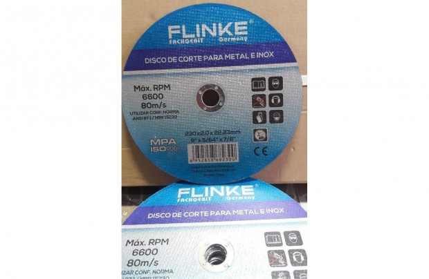 Flinke inox fmvg korong 230mm/2mm