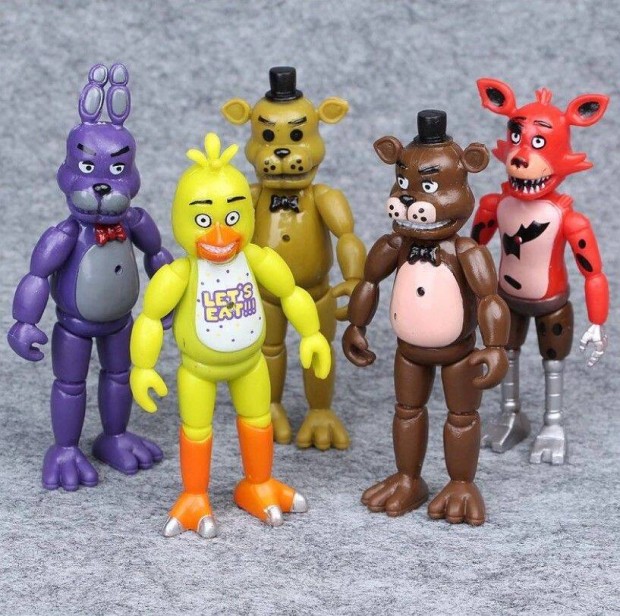 Fnaf Five Nights At Freddy's figura 5db vilgt- mozgathat j szmls