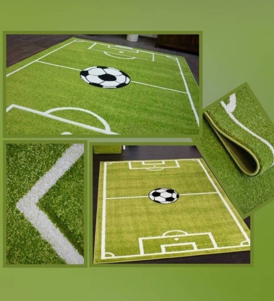 Focilabda focipálya mintás foci labda pálya kinézetü fiu szőnyeg
