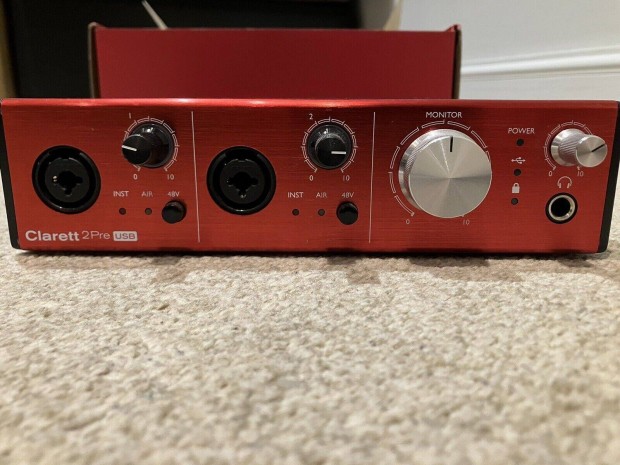 Focusrite Clarett 2Pre USB-C kls hangkrtya elfok interfsz