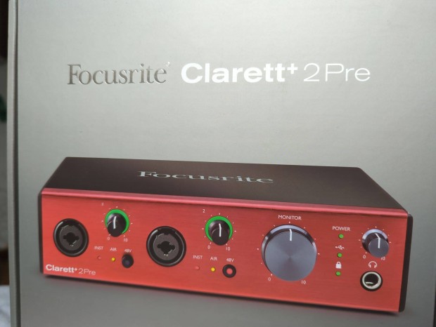 Focusrite Clarett+2 Pre Kls Hangkrtya Garancival!