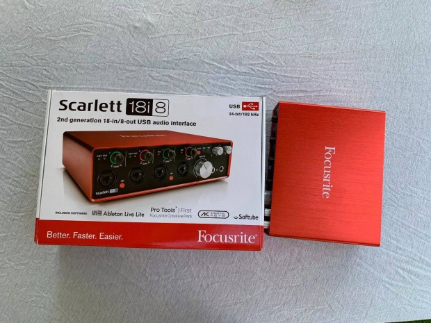 Focusrite Scarlett 18i8 2nd Gen USB interfsz kls hangkrtya tpegy