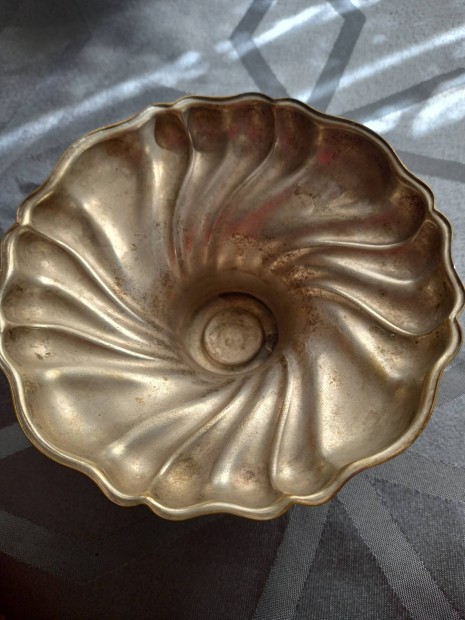 Fodros vintage tálpár, bronzos patinával - dekorációhoz