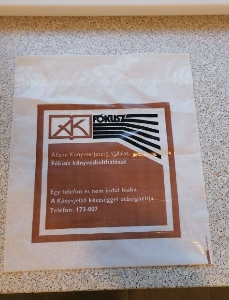 Fókusz könyvkiadó retro füles zacskó