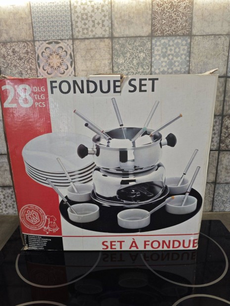 Fondue szett kszlet 6 szemlyes 26 rszes j, bontatlan