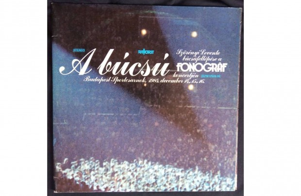 Fonográf A Búcsú 1985 dupla bakelit