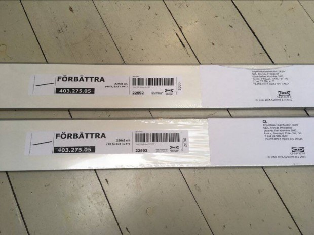 FrbTtra IKEA lbazat, fehr 220X8 cm, 2 darab bontatlan csomag
