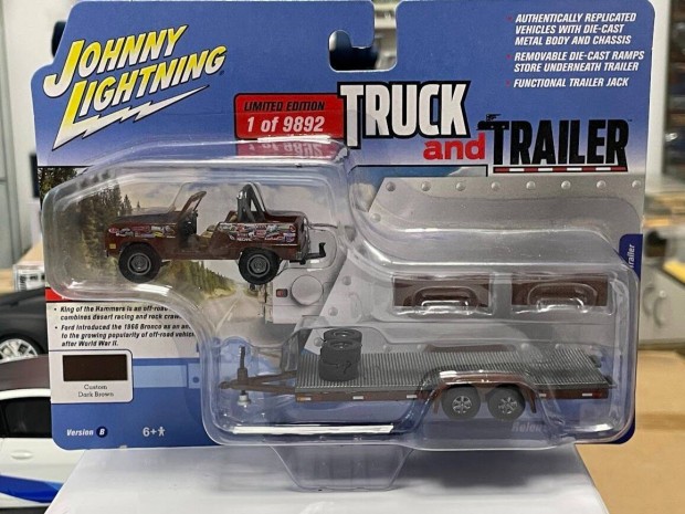 Ford Bronco 1966 + trler 1:64 1/64 Greenlight