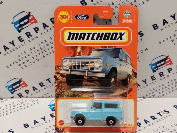 Ford Bronco (1970) - 2024 29/100 - hossz krtys -  Matchbox - 1:64