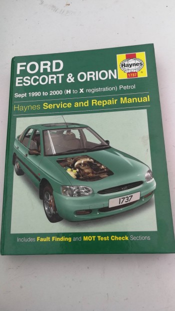 Ford Escort és Orion gyári szerelési útmutató leírás könyv 