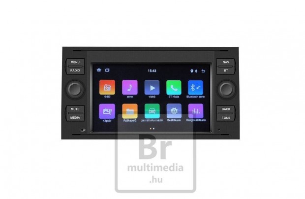 Ford Fiesta Rádió Hifi Android Kijelző Multimédia Navigáció Carplay
