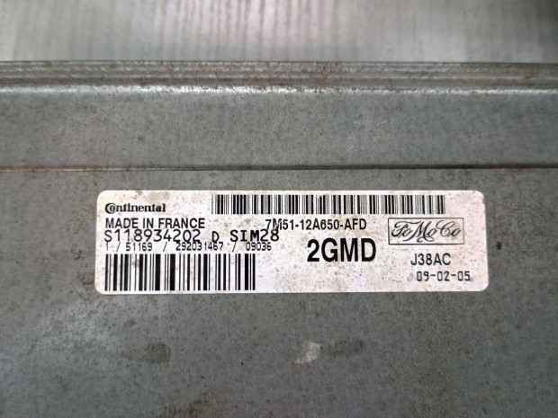Ford Focus MK2 motorvezérlő ECU 7M51-12A650-AFD
