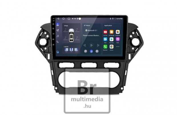 Ford Mondeo Android Rádió Multimédia Navigáció Carplay 10" Kijelző GPS