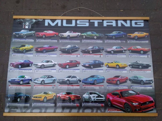 Ford Mustang evolci nagymret plakt