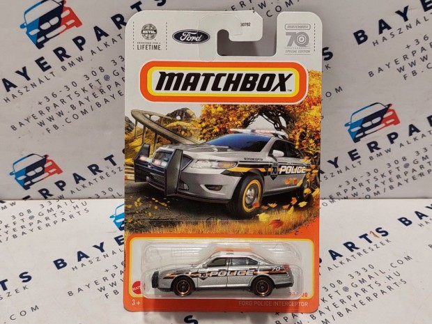 Ford Police Interceptor - 2023 23/100 - hossz krtys -  Matchbox -