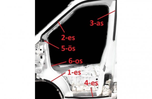 Ford Transit 14 bal Els ajt Gumi tmts Szigetels kder Gumikder