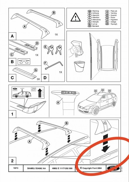 Ford focus tetcsomagtart 