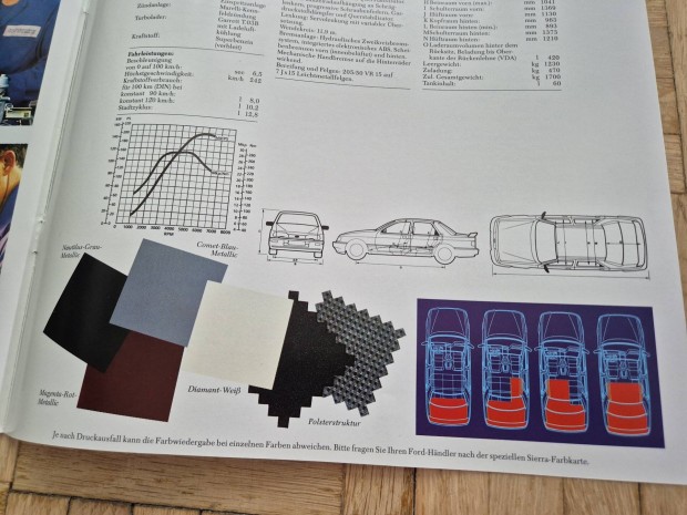 Ford sierra cosworth ritka gyári prospektus katalógus