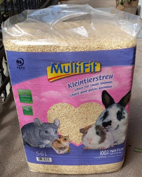 Forgács alom kisemlős, háziállat részére - 56 liter, 3,9 kg, Multifit