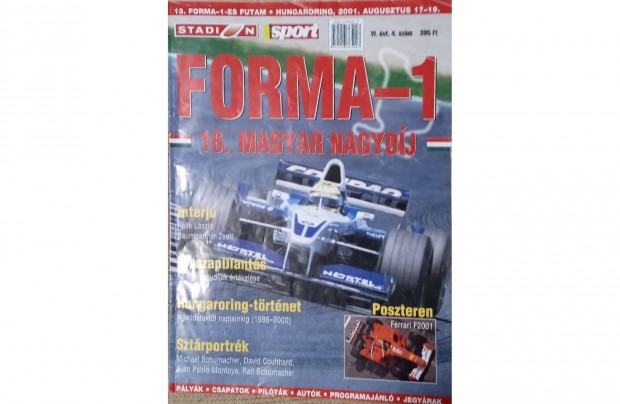 Forma-1 16. Magyar Nagydj 2001 augusztus 17 - 19