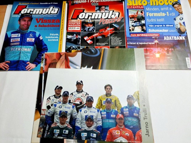 Forma 1 magazinok, óriási poszterek 2002-2006