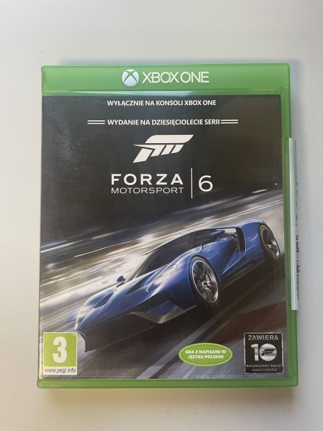 Forza Motorsport 6 lemezes jtk, Xbox One