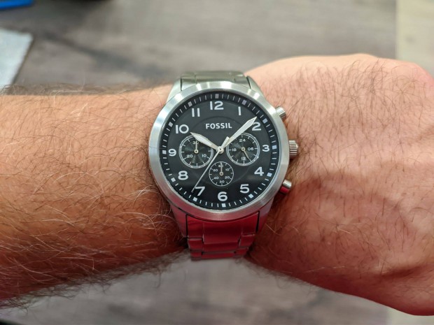 Fossil fekete frfi ra karra stopper chrono j