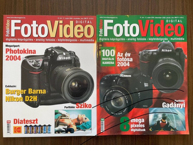 Foto video digital magazin 2004/ nov, dec, 2005 janur 2 db