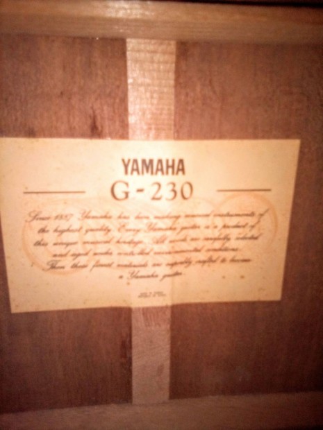 Foundation in Yamaha G-230 Since 1887 Acoustics gitr 