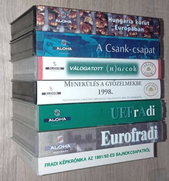 Fradi videokazettacsomag (7 VHS, pl.: Uefradi, Eurofradi, stb.)