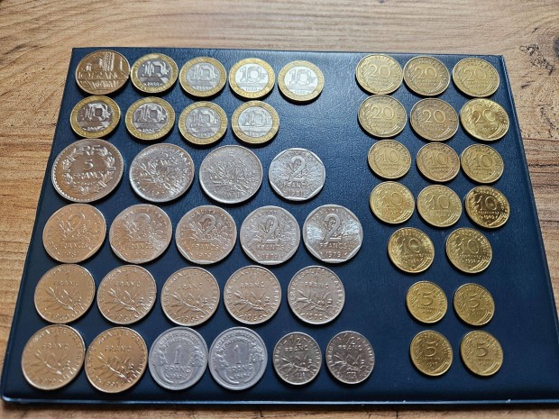 Francia frank �s centime (1935-1992) �rme csomag lot (47db �rme)