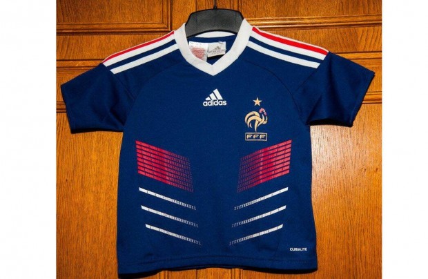 Francia válogatott kék eredeti adidas gyerek 104-es focimez (kék)