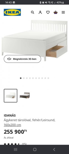 Franciagy (IKEA IdanS) 160x200 - prmium (20cm) matraccal!