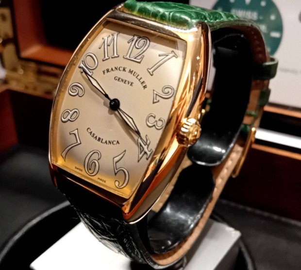 Franck Muller Casablanca 18k gold komplett karra elad,cserlhet