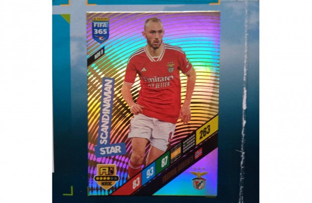 Fredrik Aursnes Panini Fifa 365 2024 Scandinavian Star kártya