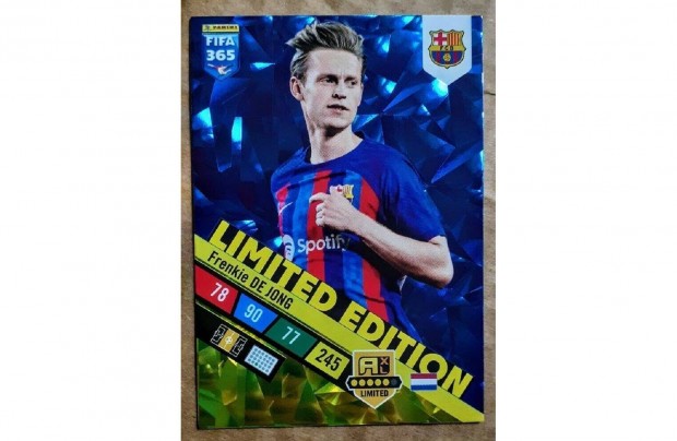 Frenkie de Jong Barcelona XXL Limited focis krtya Panini FIFA 2023