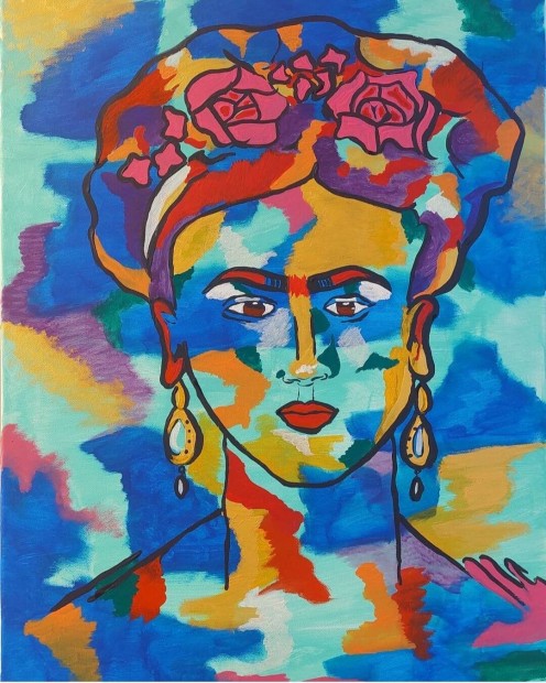 Frida Kahlo Absztrakt Festmny