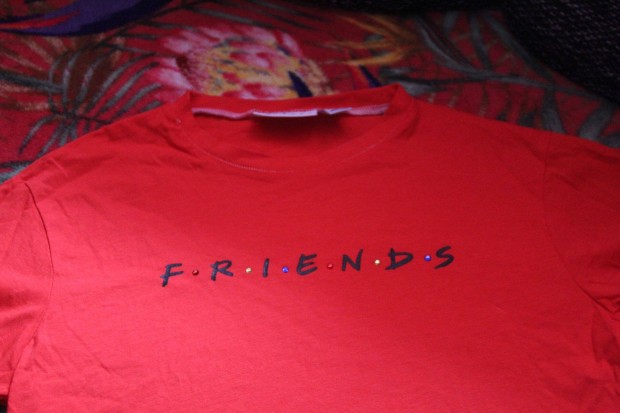 Friends piros noi crop polo, s, Uj