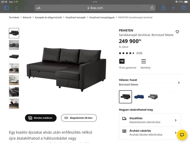 Frihetten IKEA ikeas sarok kanap gy