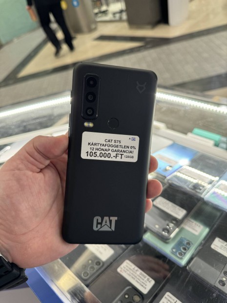 Fggetlen CAT S75 5G Fekete 128GB Garancival