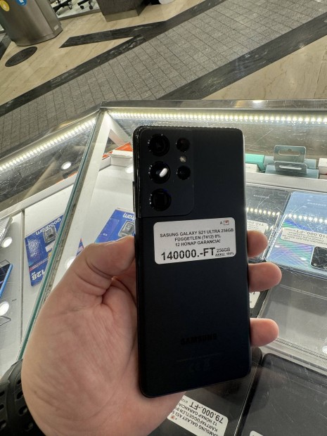 Fggetlen Samsung Galaxy S21 Ultra 5G Fekete 256GB Garancival