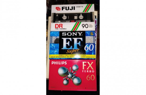 Fuji DR 90 Sony EF 6A Pihilips FX 60 Bontatlan Audio Kazetta