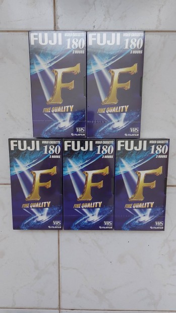 Fuji FQ E-180 VHS kazetta 5db j! Bontatlan!