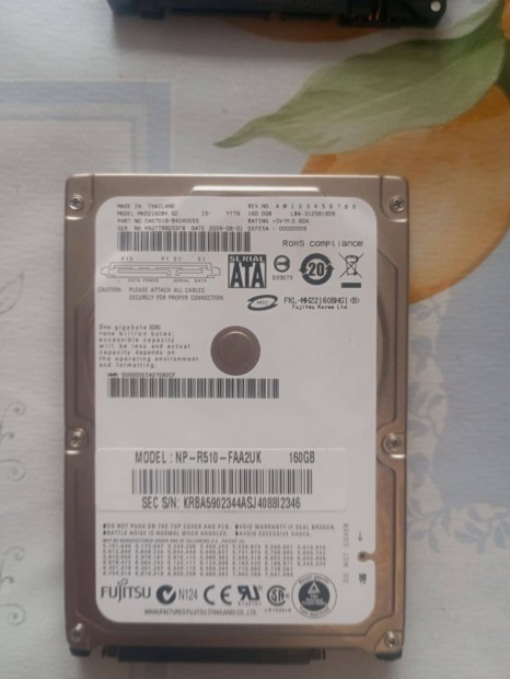 Fujitsu 160GB Sata Merevlemez (Postázom is)