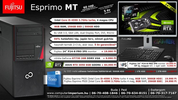 Fujitsu Esprimo szmtgp, i5-4590,8gb ddr3 ram