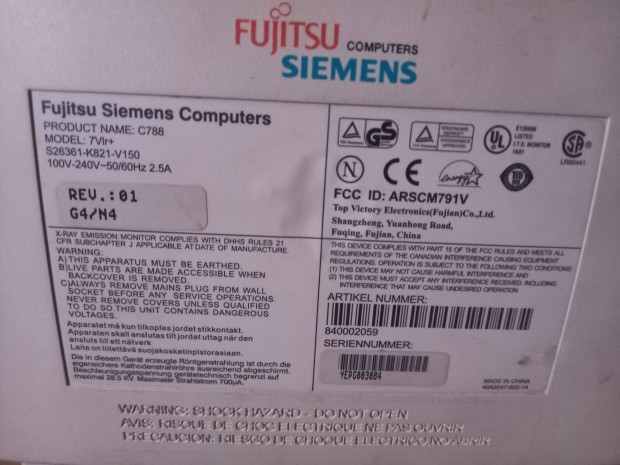 Fujitsu Siemens c788 retro crt monitor